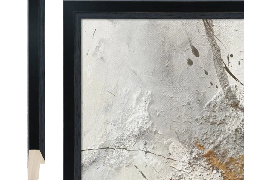 Schilderijlijst Shabby Chic zwart 20mm