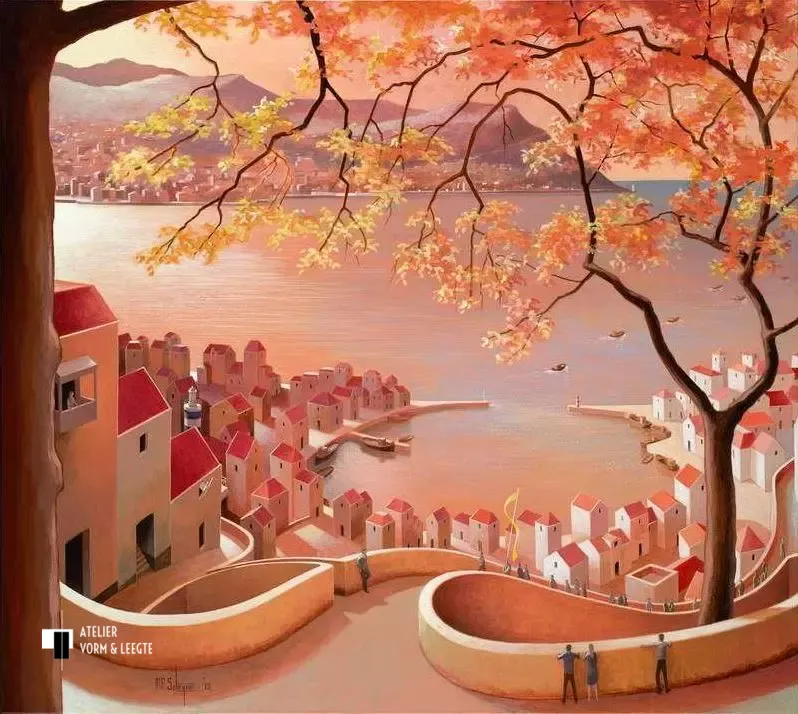 Tussen twee werelden - Michiel Schrijver - giclee op canvas