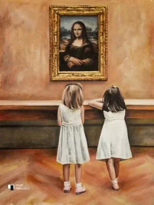 Watching Mona Lisa - Escha van den Bogerd - artwerk op canvas