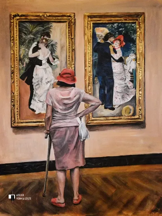 Watching Renoir Dancers - Escha van den Bogerd - artwerk op canvas