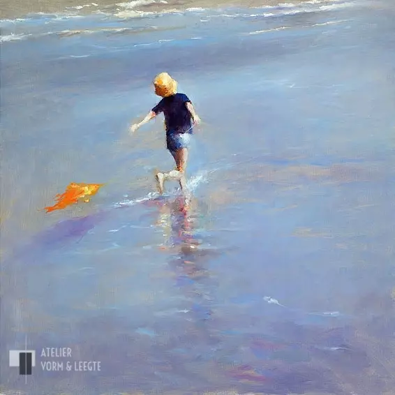 Dansen aan zee - Dinie Boogaart - giclee op canvas