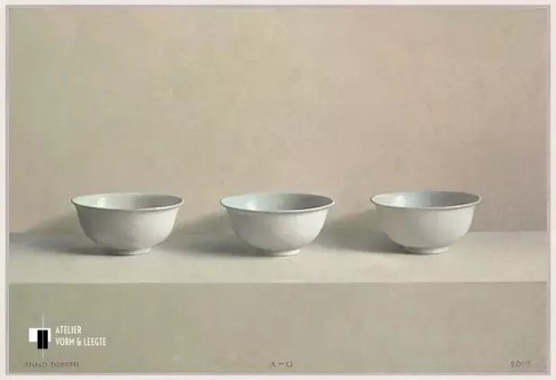 Eenheid in drievoud - Henk Helmantel - in baklijst Atelier whitewash 10mm