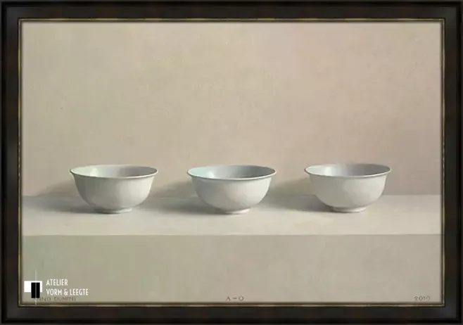 Eenheid in drievoud - Henk Helmantel - in sierlijst Epoque zwart-zilver 50mm