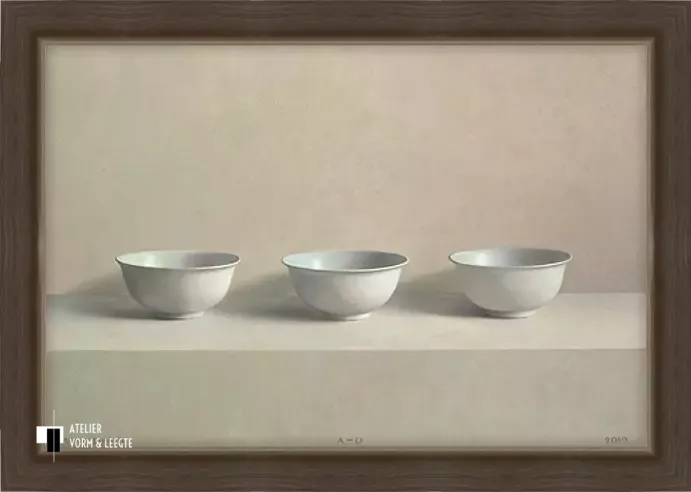 Eenheid in drievoud - Henk Helmantel - in sierlijst Kadur taupe-zilver 77mm