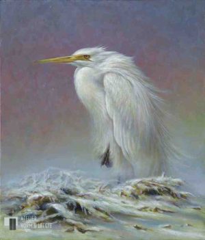 Grote zilverreiger - Erik van Ommen - gicleekunst