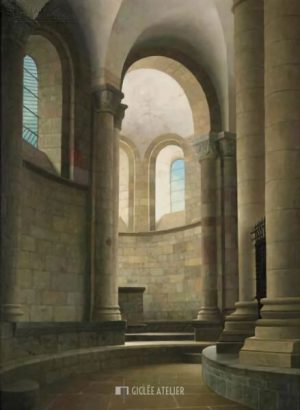 Kooromgang van de kerk in Conques - Henk Helmantel - gicleekunst