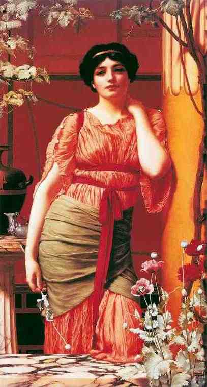 Nerissa - John Godward - gicleekunst