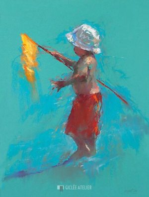 Vlagdrager - Dinie Boogaart - gicleekunst