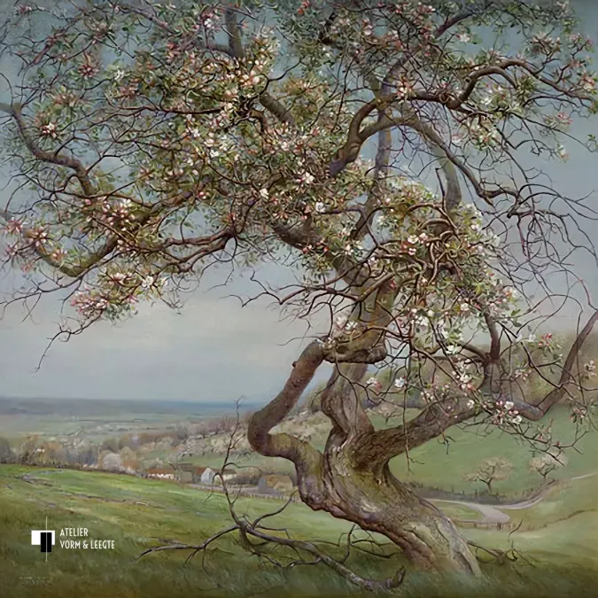 Bloeiende appelboom - Patrick Creyghton - giclee op canvas