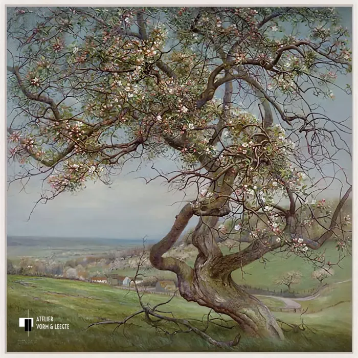 Bloeiende appelboom - Patrick Creyghton - in baklijst Atelier whitewash 10mm