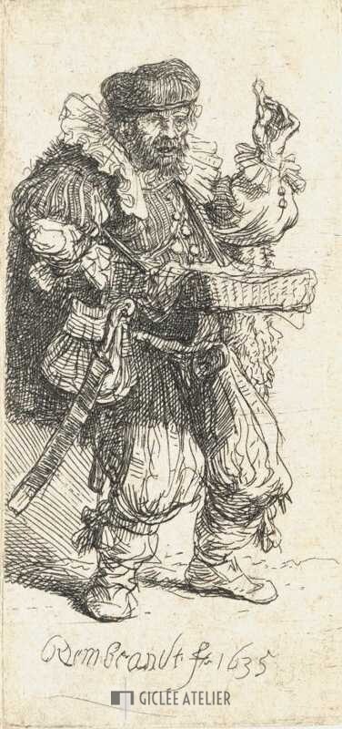 De kwakzalver - Rembrandt van Rijn - gicleekunst