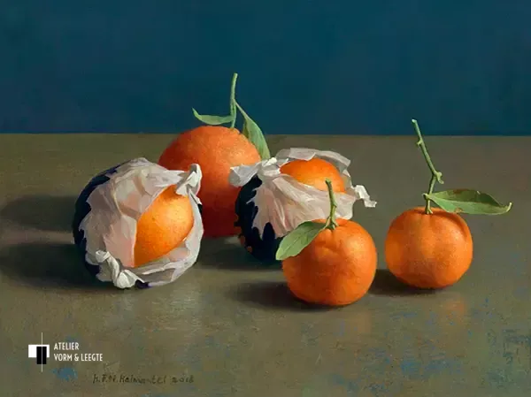 Sinaasappels en mandarijnen - Henk Helmantel - giclee op canvas