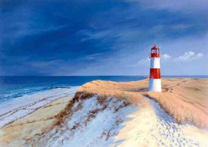 Vuurtoren bij List, Sylt - Sigurd Schneider - gicleekunst