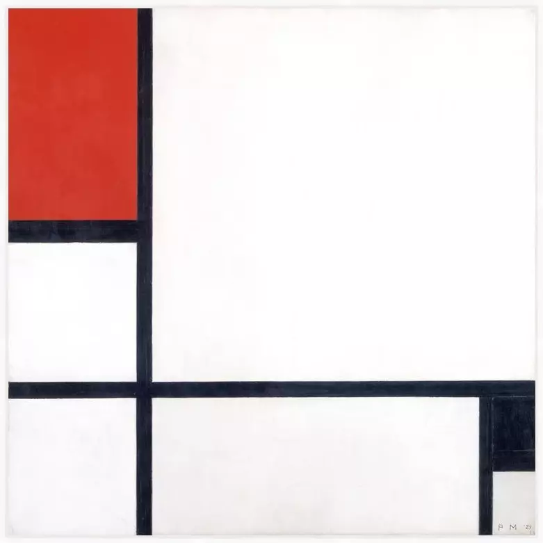 1929 Compositie - Piet Mondriaan - in baklijst Atelier wit 10mm