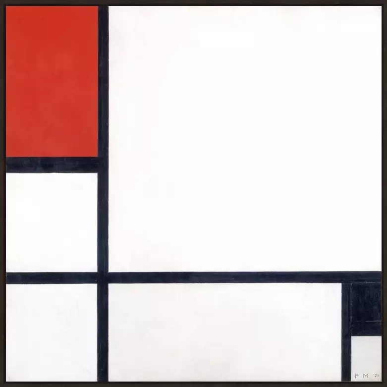 1929 Compositie - Piet Mondriaan - in baklijst Atelier zwart 10mm