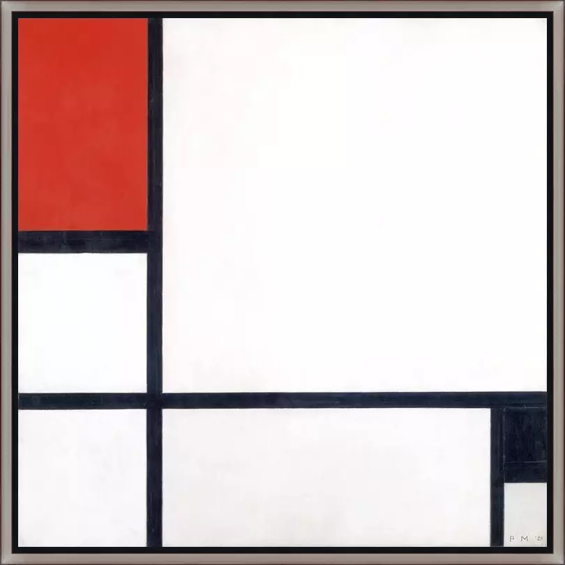 1929 Compositie - Piet Mondriaan - in baklijst Majory zwart-zilver 24mm