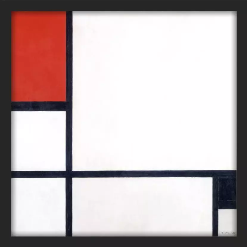 1929 Compositie - Piet Mondriaan - in sierlijst Basic Black 48mm