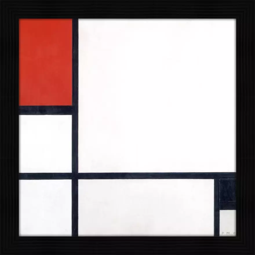 1929 Compositie - Piet Mondriaan - in sierlijst Deco 82mm