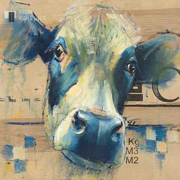 Zwartbonte koe - Theo Onnes - gicleekunst