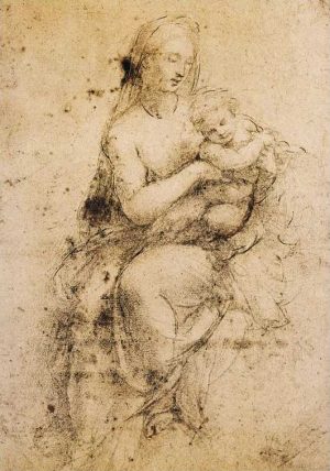 Studie van Madonna - Raphael - gicleekunst