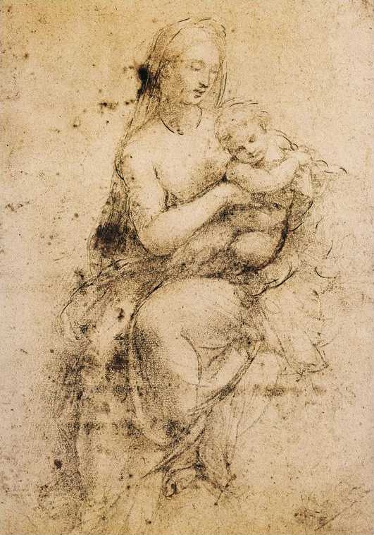Studie van Madonna - Raphael - gicleekunst