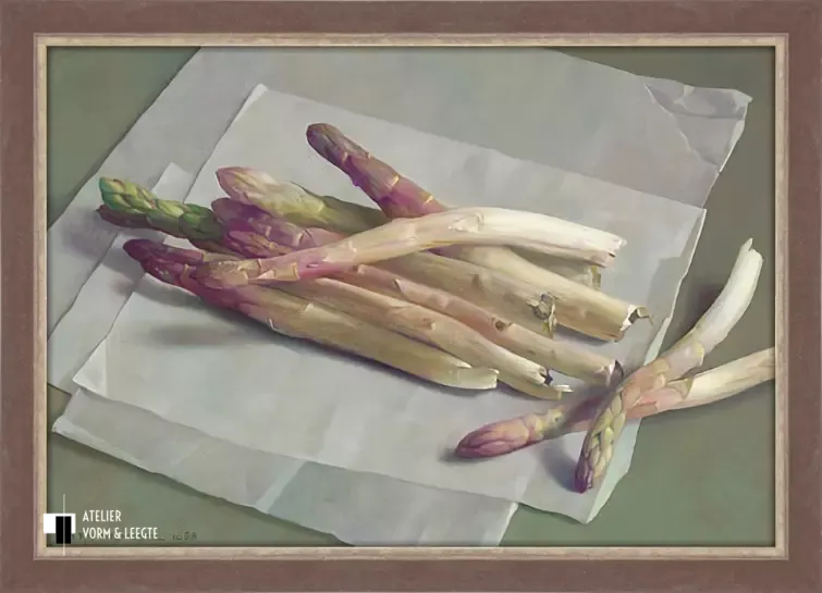 Asperges - Henk Helmantel - in sierlijst Capri bruin-goud 22mm