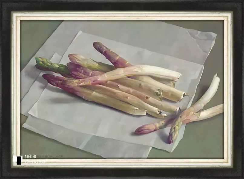 Asperges - Henk Helmantel - in sierlijst Villa zwart-zilver 35mm