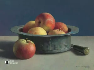 Koperen bak met appels - Henk Helmantel - giclee op fine art paper