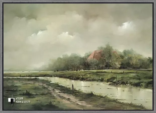 Lakenvelders - Jan Kooistra - in baklijst Atelier zwart-zilver 10mm
