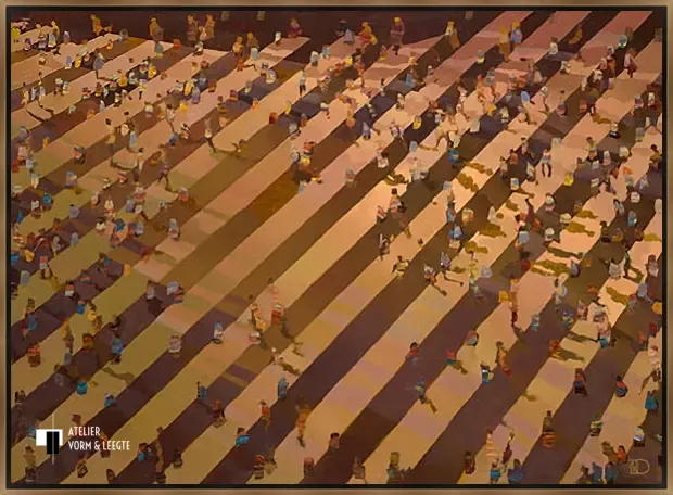 Streetlife - Ton Dubbeldam - in baklijst Bazo Luxe zwart-goud 8mm