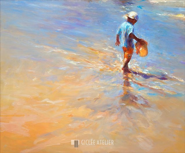 Strandplezier - Dinie Boogaart - gicleekunst