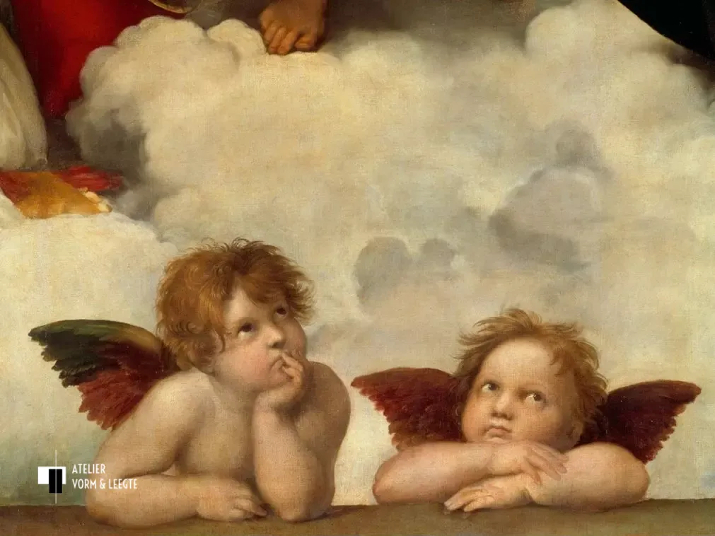 Twee Engelen - Raphael - artwerk op canvas