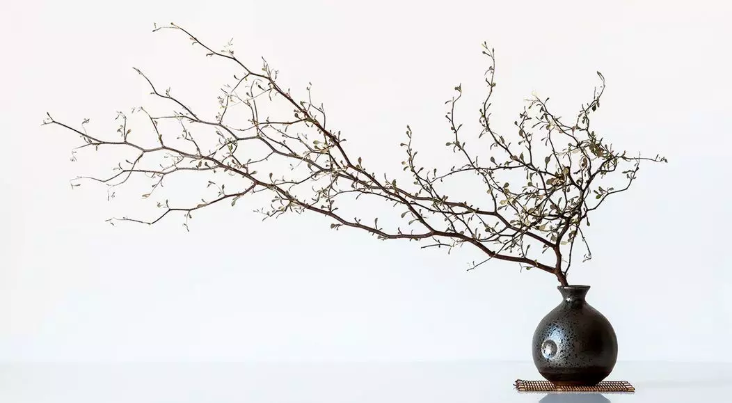 Tak en vaas - Ikebana Zen - gicleekunst