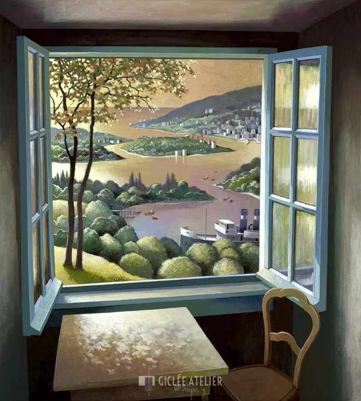 Het venster van mijn kamer - Michiel Schrijver - gicleekunst