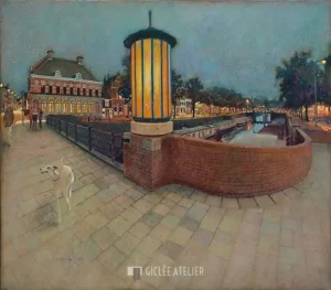 De Boteringebrug in Groningen - Christiaan Afman - gicleekunst op canvas