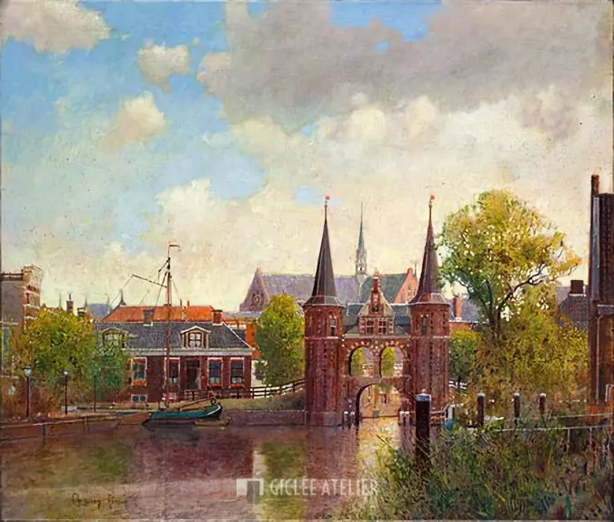 De Waterpoort in Sneek - Christiaan Afman - gicleekunst