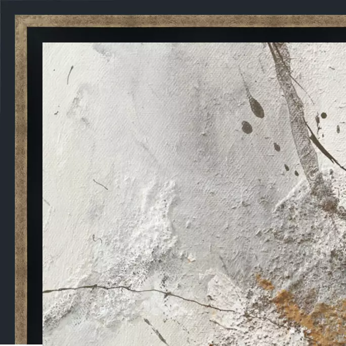 Baklijst Curved Zwart-goud met inleg