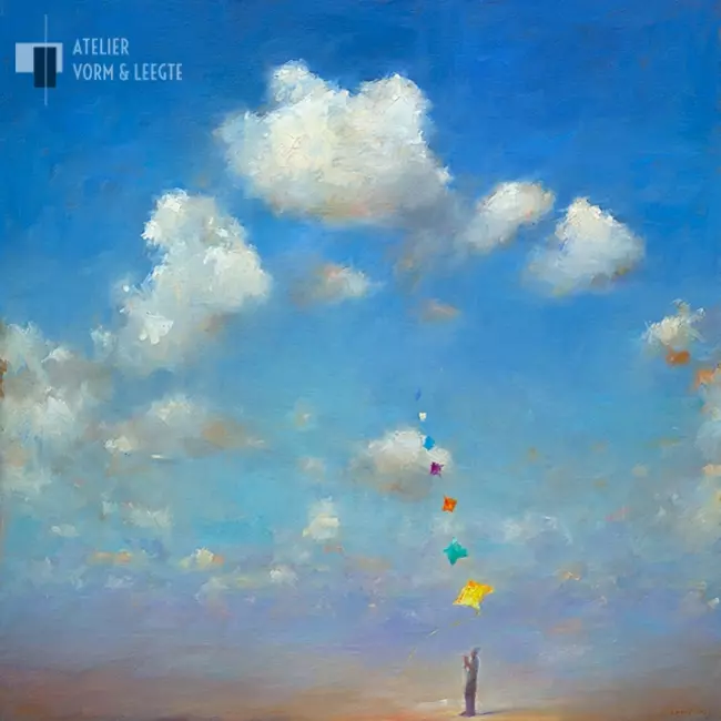 Painter - Dinie Boogaart - giclee op canvas