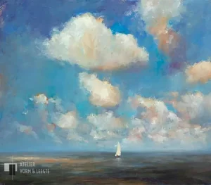 Zeilbootje - Dinie Boogaart - giclee op canvas
