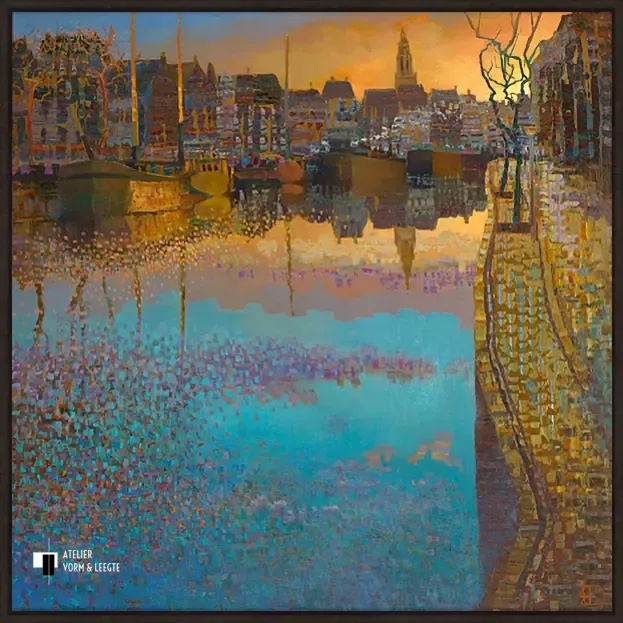 The Golden Tower - Ton Dubbeldam - in baklijst Atelier zwart 10mm