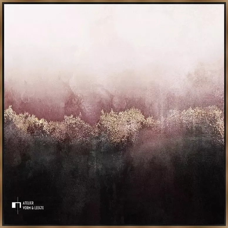 Pink Sky - Elisabeth Fredriksson - in baklijst Bazo Luze zwart-goud 8mm
