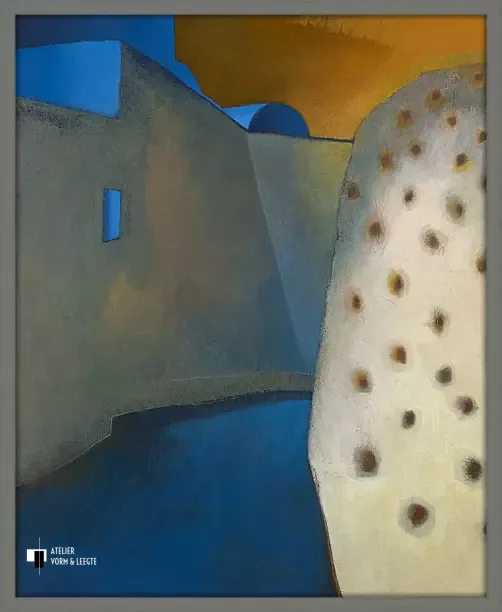 Santorini - Maria Megens - in sierlijst Wash grey 24mm