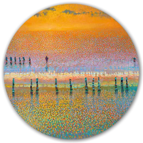 Sunset - Ton Dubbeldam - Art Circle op dibond