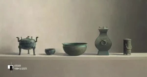 Chinese bronzen voorwerpen - Henk Helmantel - giclee op canvas