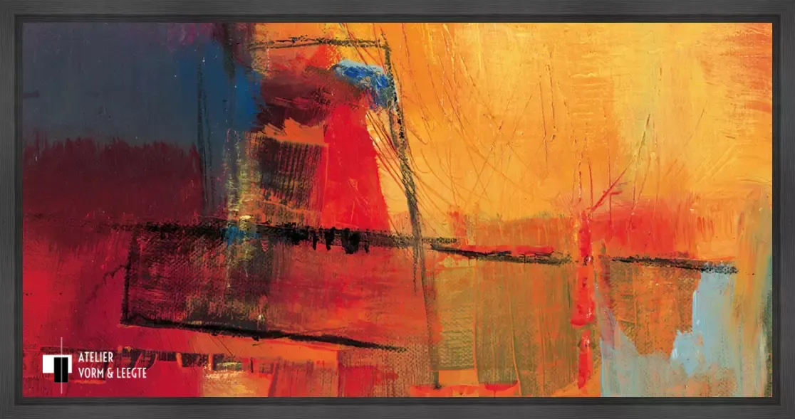 Abstract Day Horizontal - Bea Danckaert - in baklijst Steps antracietgrijs 20mm