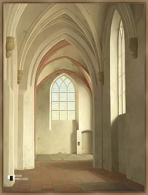 De zuidbeuk van de Petrus en Pauluskerk in Loppersum - Henk Helmantel - in baklijst Retro walnoot 11mm
