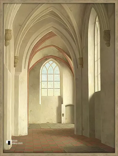 De zuidbeuk van de Petrus en Pauluskerk in Loppersum - Henk Helmantel - in sierlijst Elementi structuur brons 20mm