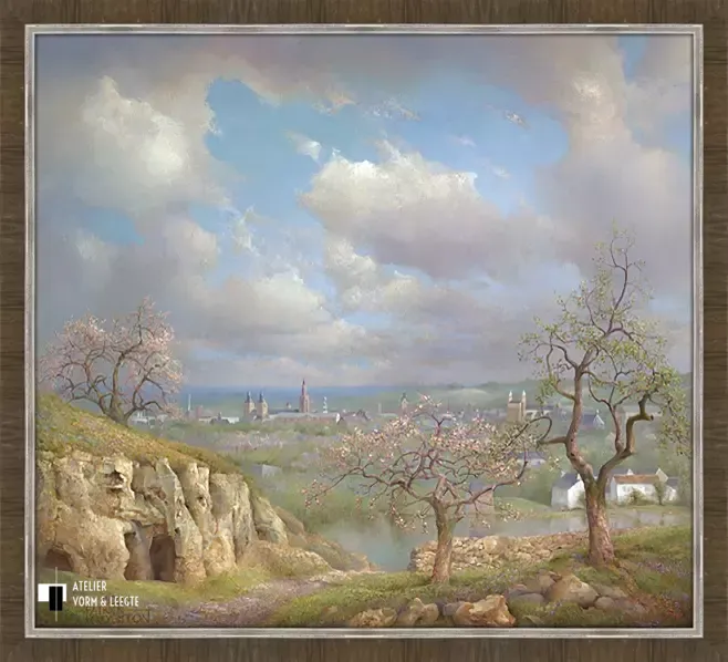 Mergelland - Patrick Creyghton - in sierlijst Beccolegni eiken 50mm