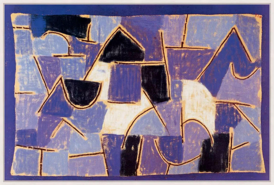 Blauwe Nacht - Paul Klee - in baklijst Atelier whitewash 10mm