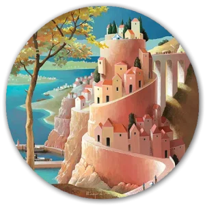 De vergeten stad - Michiel Schrijver - Art Circle op dibond
